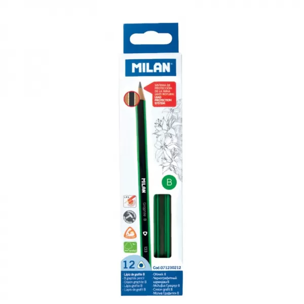 Creion grafit triunghiular B Milan fara radiera-1-IMG-slider