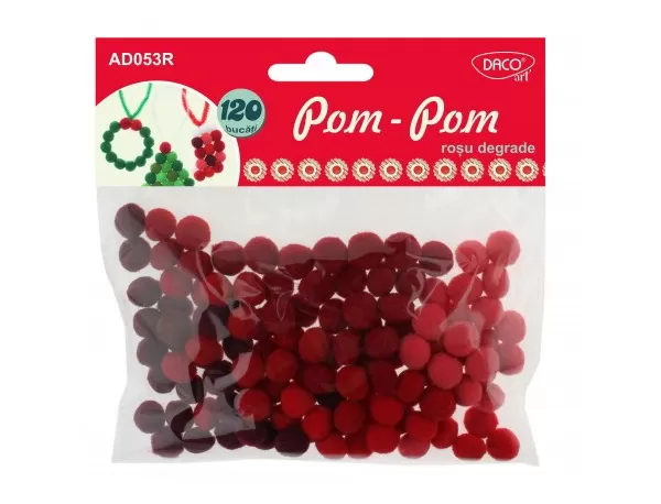 Accesorii craft - AD053 Pom Pom Roşu degrade-1-IMG-slider