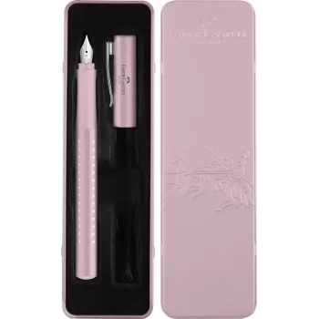 Stilou Faber-Castell metalic roz, penita M, Sparkle Rose-1