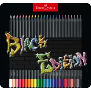 Creioane colorate 24 culori black edition cutie metal Faber-Castell-2-IMG-nav