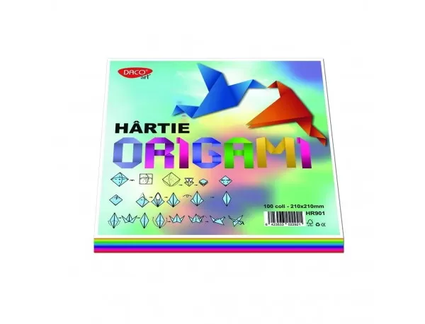 Hârtie origami 21x21cm 100/set DACO HR901-1-IMG-slider