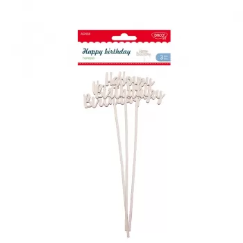 Accesorii craft -  Topper lemn Happy Birthday Daco AD456-1