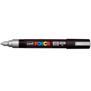 Posca marker UNI Argintiu, varf mediu 1.8-2.5 mm PC-5M-1-IMG-nav