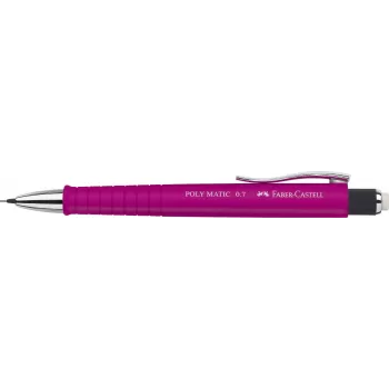 Creion mecanic 0.7mm poly matic roz Faber-Castell-1