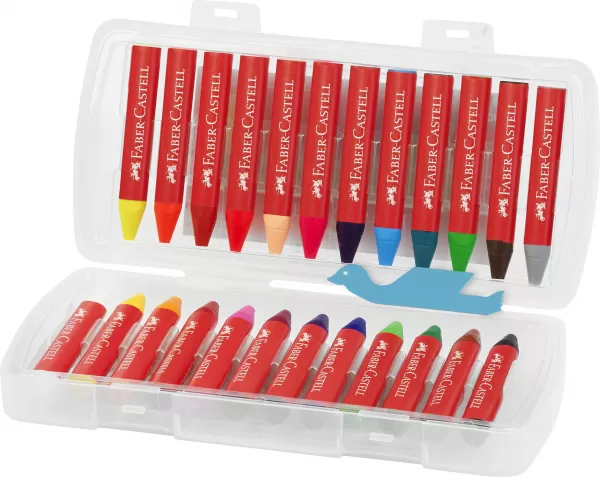 Creioane cerate 24 culori jumbo cutie plastic Faber-Castell-2-IMG-slider