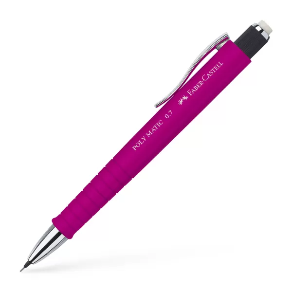 Creion mecanic 0.7mm poly matic roz Faber-Castell-2-IMG-slider