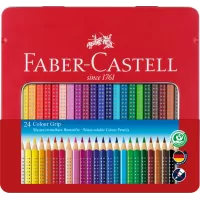 Creioane colorate 24 culori cutie metal grip 2001 Faber-Castell-1-IMG-slider-mobile