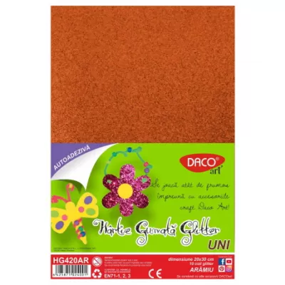 Hârtie gumată AA glitter HG420AR 20X30CM 10COLI DACO-img