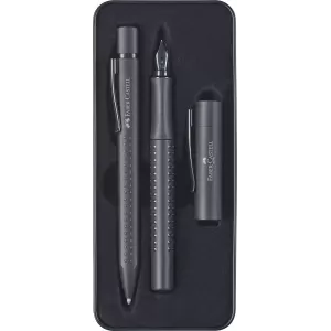 Set pix si stilou negru, Grip 2011, all black Faber-Castell-1-IMG-nav