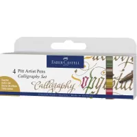 Pitt artist pen caligrafic set 4 buc color Faber-Castell-1-IMG-slider-mobile