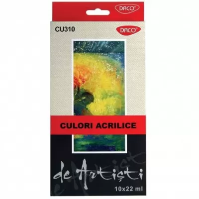 Set culori acrilice 10 culori, 22 ml Artist DACO CU310-img