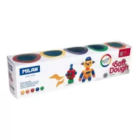 Plastilina usoara glitter, 5 culori, 710 gr. Milan-1-IMG-slider-mobile