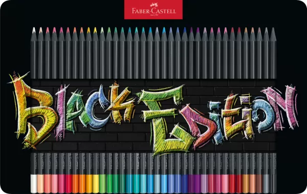 Creioane colorate 36 culori black edition cutie metal Faber-Castell-1-IMG-slider