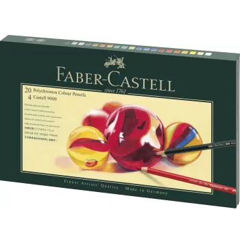 Set cadou 20 creioane colorate Polychromos si 4 creioane grafit Fabber-Castell-1