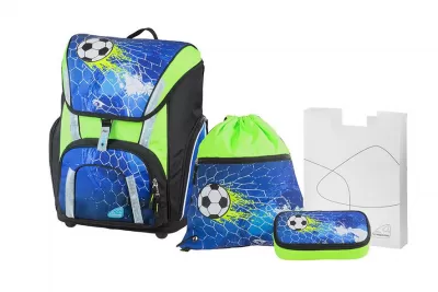 Ghiozdan scolar baieti fotbal + etui, sac sport si cutie pentru carti SCHNEIDERS-img