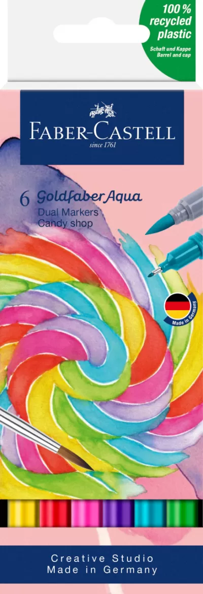 Marker solubil 2 capete set 6 buc candy shop goldfaber Faber-Castell-img