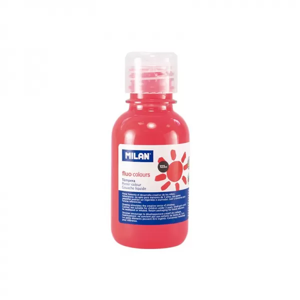 Tempera 125 ml, rosu coral FLUO,  Milan 034430-1-IMG-slider