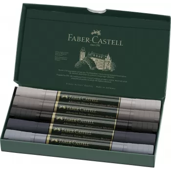 Set 5 markere solubile tonuri de gri a.durer Faber-Castell-2