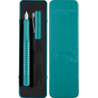 Stilou Faber-Castell metalic turcoaz, penita M, Sparkle Ocean-1-IMG-slider-mobile