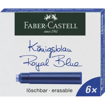 Cartuse cerneala mici albastre 6 buc/cutie Faber-Castell-1