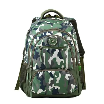 Ghiozdan scoala baieti, verde camuflaj, 46 cm Ecada 61486-img