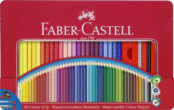 Creioane colorate 48 culori cutie metal grip 2001 Faber-Castell-1-IMG-slider