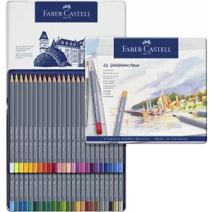 Creioane colorate aquarelle 48 culori goldfaber cut. Metal faber-2-IMG-nav