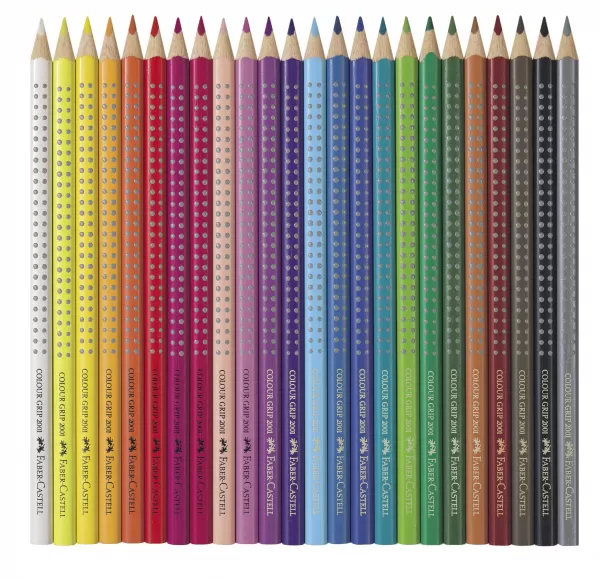 Creioane colorate 24 culori cutie metal grip 2001 Faber-Castell-3-IMG-slider