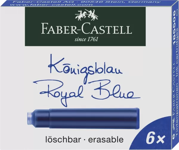 Cartuse cerneala mici albastre 6 buc/cutie Faber-Castell-1-IMG-slider