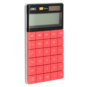 Calculator de birou 12 DG, rosu, Deli 1589R-1-IMG-nav