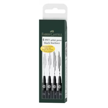 Pitt artist pen set 4 buc f,m,s,xs Faber-Castell-1