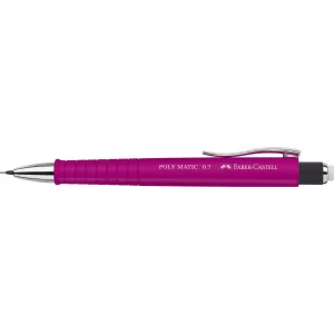 Creion mecanic 0.7mm poly matic roz Faber-Castell-1-IMG-nav