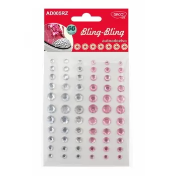 Accesorii craft - AD005 Diamante AutoAdezive Bling Bling roz-1