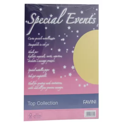 Carton metalizat auriu 120g/mp A4 20 coli SPECIAL EVENTS FAVINI-img