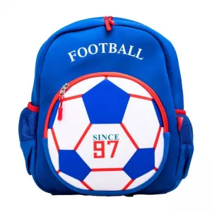 Ghiozdan gradinita, baieti, albastru, imprimeu fotbal, 33 cm Daco GH288-1-IMG-nav