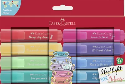 Textmarker set 8 pastel cutie carton Faber-Castell-img