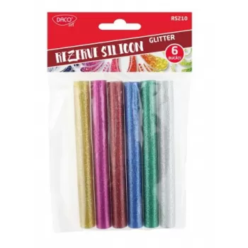 Rezervă silicon 10 mm set 6 glitter DACO-1