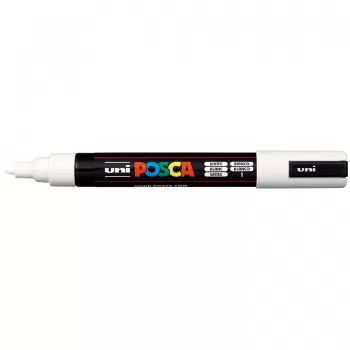 Posca marker UNI alb, varf mediu 1.8-2.5 mm PC-5M-1