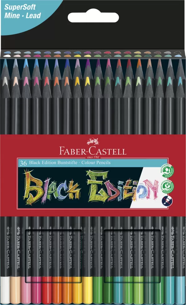 Creioane colorate 36 culori black edition Faber-Castell-1-IMG-slider