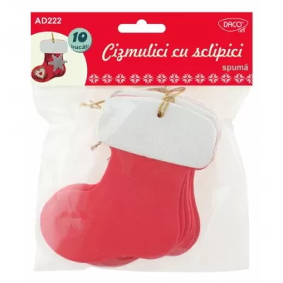 Accesorii craft - AD222 Cizmulici cu sclipici spuma DACO-img