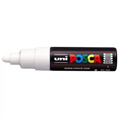 Posca marker alb UNI, varf  conic gros, 4.5-5.5 mm, PC-7M-img