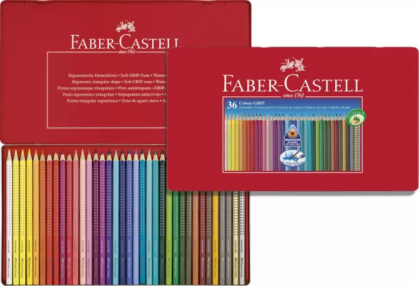 Creioane colorate 36 culori cutie metal grip 2001 Faber-Castell-2-IMG-slider