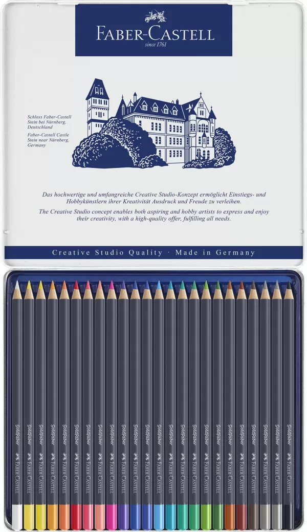 Creioane colorate 24 culori goldfaber cutie metal Faber-Castell-3-IMG-slider