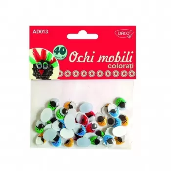 Accesorii craft - AD013  Ochi mobili colorati DACO-1