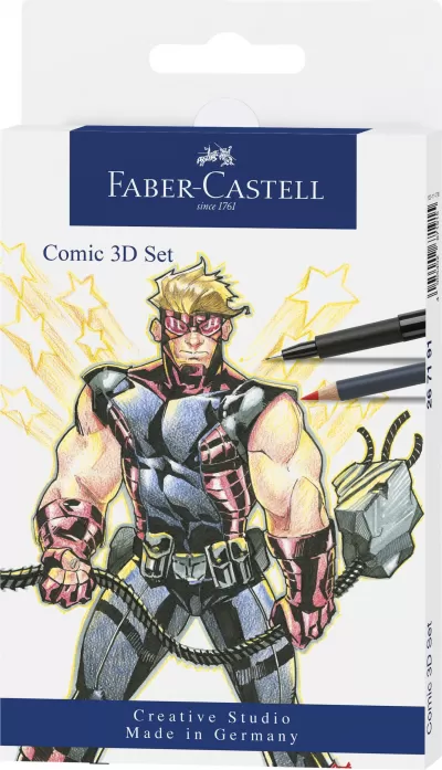 Set pitt artist pen comic 11 piese Faber-Castell-img