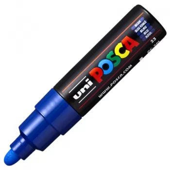 Posca marker UNI albastru, varf conic gros, 4.5-5.5 mm, PC-7M-2