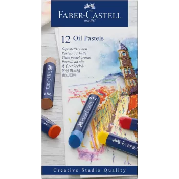 Creioane ulei pastel 12 culori Faber-Castell-1