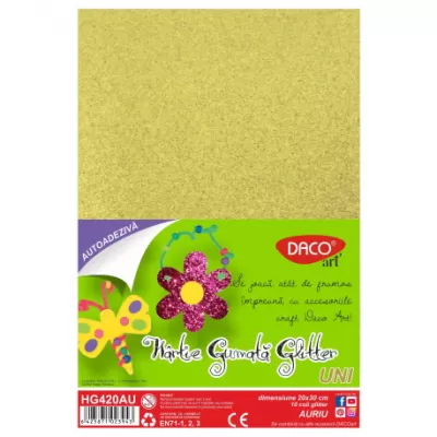 Hârtie gumată AA glitter HG420AU 20X30CM 10COLI DACO-img