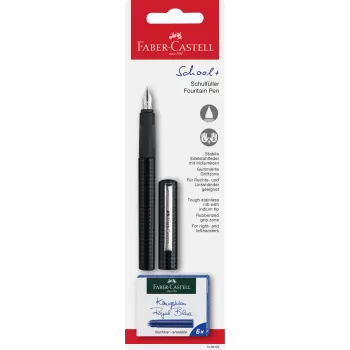 Blister stilou scolar carbon + 6 cartuse Faber-Castell-1