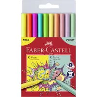 Carioca 10 culori pastel si neon grip Faber-Castell-1-IMG-slider-mobile